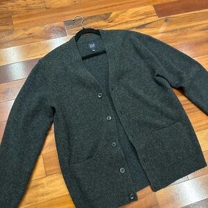 GAP Charcoal Knit Cardigan